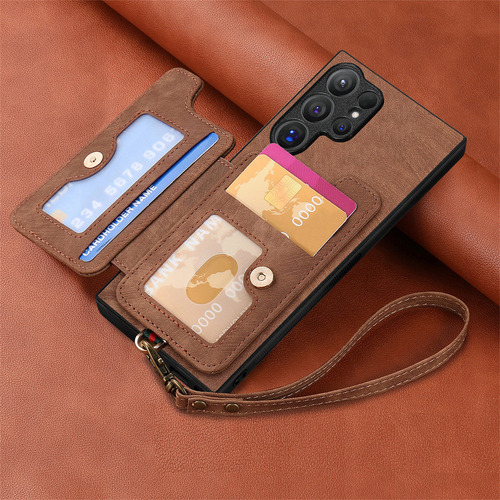 Capa Tipo Carteira De Couro Para Samsung Galaxy S25 Ultra