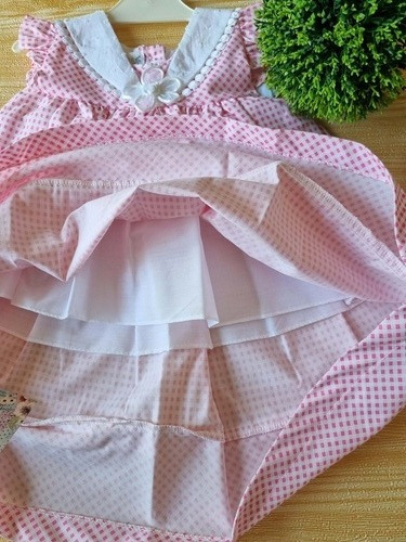 Vestido Varsity Bebé Niña Lino Largo Cod2204 Oferta