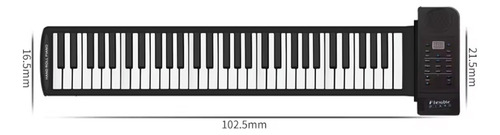 Teclado Piano Enrollable 61 Teclas Negro