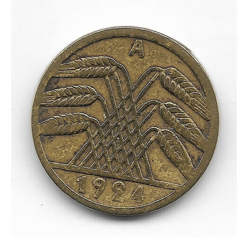 Moneda Alemania 1924   A   5 Rentenpfennig 