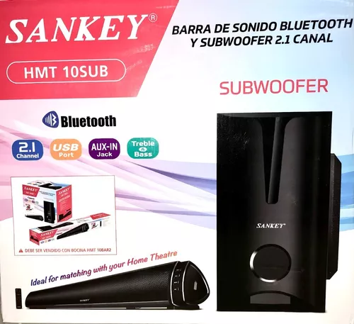Barra de sonido bluetooth de 2.1 canales con subwoofer SANKEY