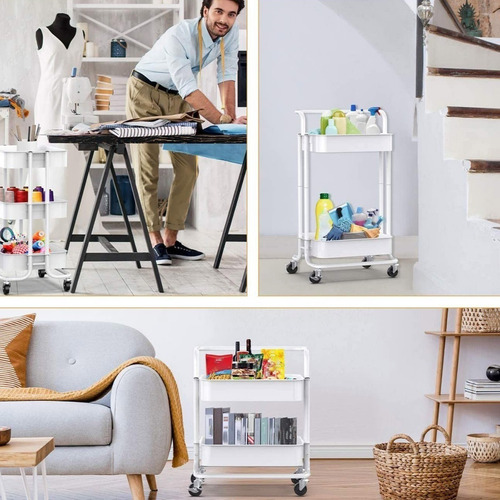 Imagen 5 de 10 de Carrito Organizador Mutiuso Con Ruedas Multi Colores Homer