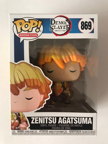 Funko Pop 869 Zenitsu Agatsuma Demon Slayer Figura De Vinil (Usado)