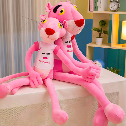 Peluche De Pantera Rosa Remera Peluche Suave Color Pink 80cm