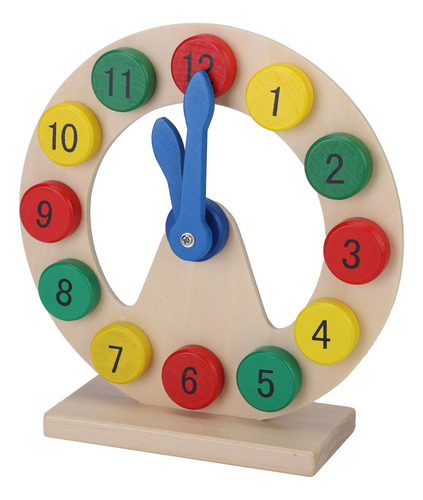 Reloj De Madera Para Bebés Y Niños, Juguete Number Time Earl