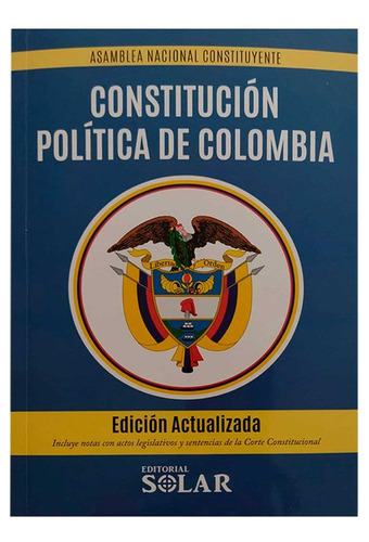 Libro Constitución Política De Colombia (edición Actualizad