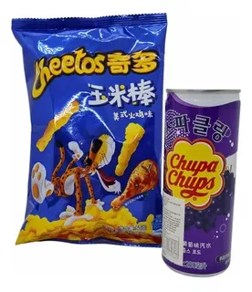 Combo: Snack Cheetos Pollo + Soda Uva Chupa Chups