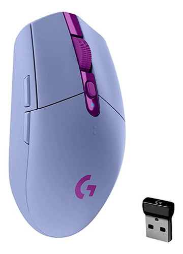 Mouse Gamer Sem Fio Logitech G305 Lightspeed 12000 Dpi Cor Lilás