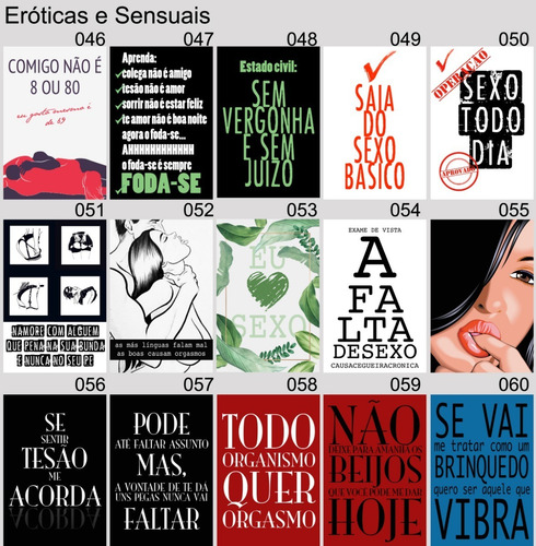 Imagem 6 de 10 de Kit 08 Placa Decorativa Sensuais Erótica Sexy
