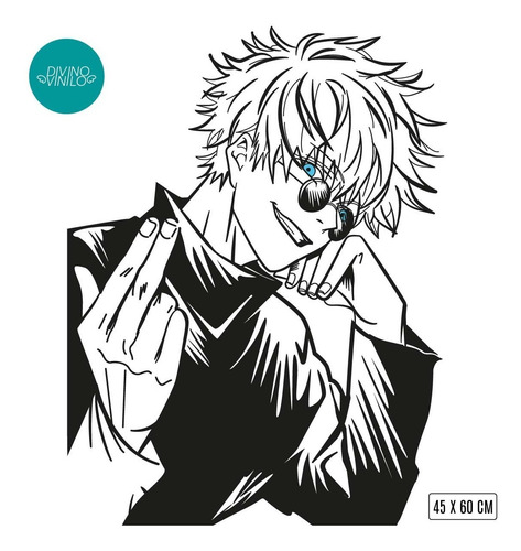 Imagen 1 de 1 de Vinilo De Pared Jujutsu Kaisen - Satoru Gojo