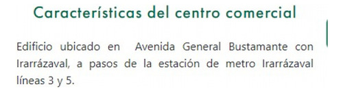 Local Comercial Avenida General Bustamante - Ñuñoa/seminar