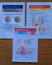 Comprar Lote 3 Folletos Banco Central Lanzamiento Monedas O Billetes