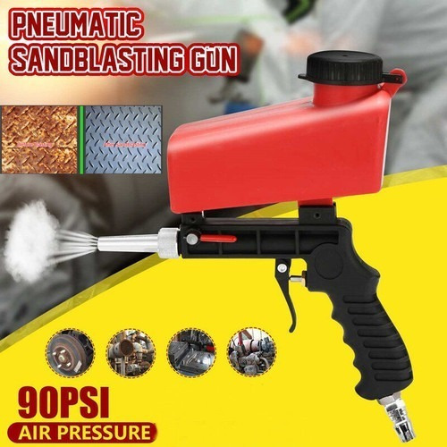 Pistola Arenadora Limpiar Metales Pieza Chicas Tacho Rojo P2