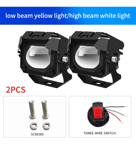 Farol Auxiliar Projetor De Led Olho De Peixe Moto Ou Carro
