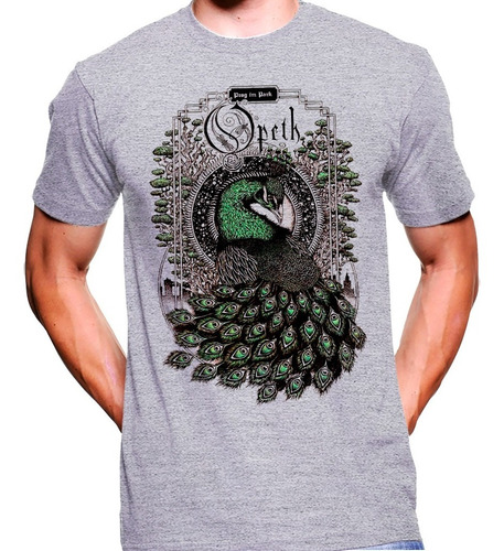 Camiseta Premium Rock Estampada Opeth Pavo Real