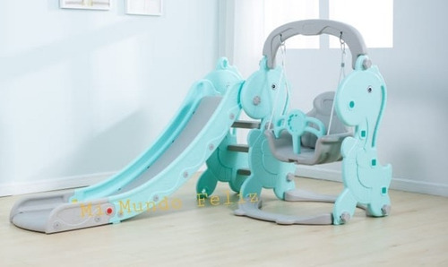 Imagen 1 de 4 de Columpio Para Niños Con Juegos Tobogan Resbaladera