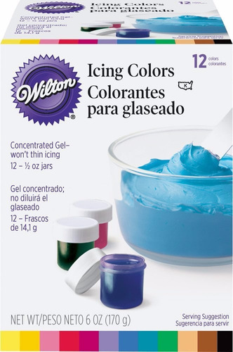 Colorante Comestible En Gel 12 Colores Wilton