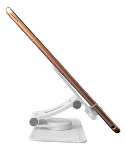 Soporte Universal Para Celular iGAD Base De Plástico Portátil Plegable Slim Holder De Escritorio Color Blanco
