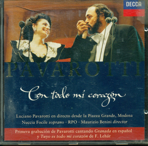 Cd. Luciano Pavarotti - Con Todo Mi Corazón