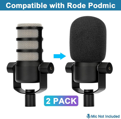 Pára-brisas Para Rode Podmic, Pacote Com 2 Microfones Pop Fi