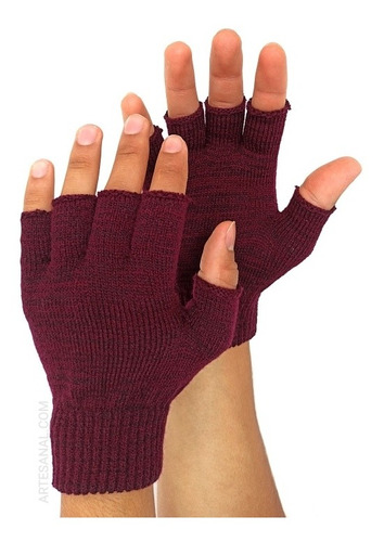 Guantes Sin Dedos Unisex Térmicos Hilo  