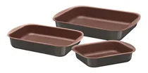 Comprar Set Juego Asaderas Vermont Tramontina x 3 Teflon Aluminio Color Bordó