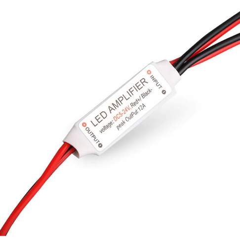 Mini Amplificador Monocromático Para Tira Led 5v 12v 24v 12a