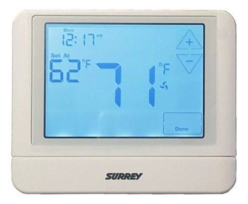 Termostato Surrey Touchscreen Programable 7 Días 2 Etapas
