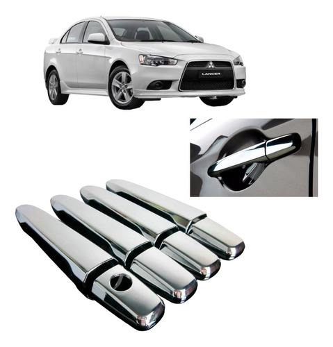 Cubre Manijas Cromadas Mitsubishi Lancer 2008 2009 2010 2011 2012 2013 2014 2015 2016