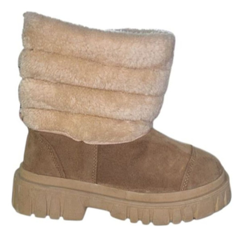 Botas Pantubotas Mujer Gamuza Peluche Base Rigida Corderito