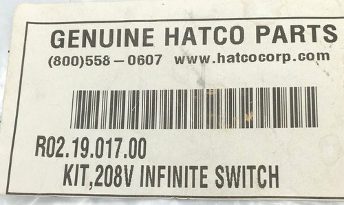 Hatco Lot Of 2 Infinite Switch Kit 208v R02.19.017.00 Ne Aac