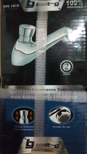 Grifería Para Lavamanos Indidual Push Botton Belt-g Nueva