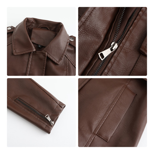 Gabardina De Cuero Con Cinturón Para Mujer Abrigo Largo