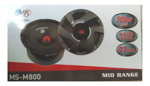 Medios Ms Audio Ms-m800 8 Pulgadas 700w (par)