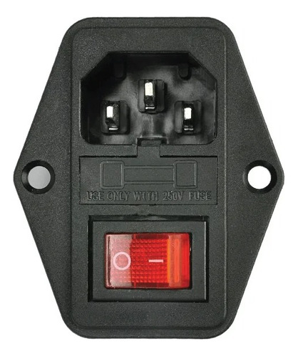 Socket+switch Rojo+ Fusible 10a 110v