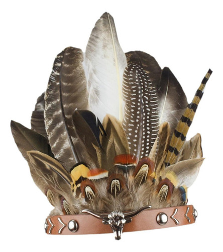 Q Diadema De Plumas Indias Para Hombres Y Mujeres, 55 A 60cm