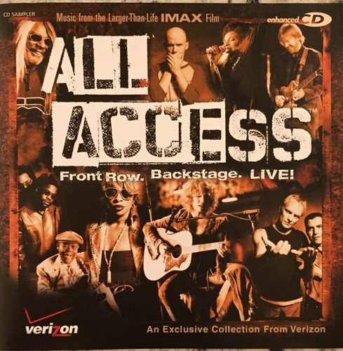 All Access Backstage Live! Cd Moby Sting Sheryl King Ks P78
