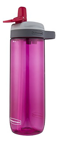 Botella De Agua Rubbermaid A Prueba De Fugas, 24 Onzas, Rosa