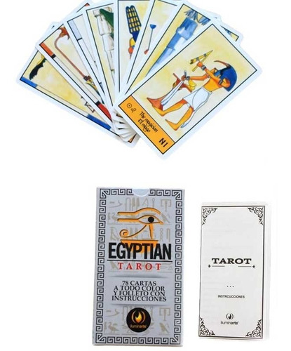 Cartas De Tarot Egipcias Mazo Egipcio 78 + Guia Intrucciones