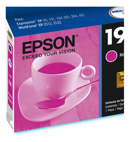 Cartucho De Tinta Epson P/ Stylus T196320 Xp204/401 Magenta