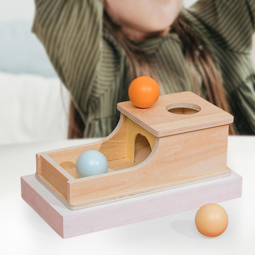 Bola Montessori Drop Box Brinquedo De Aprendizagem