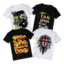 Comprar Kit 4 Peças Camisetas Yeshua Cristã Igreja Camisa Jesus Moda Evangélica Fé Gospel