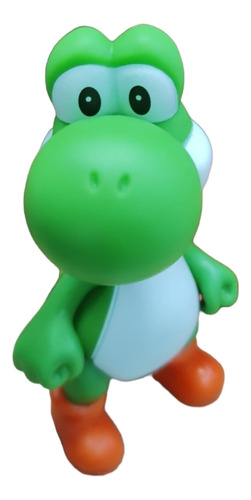 Figura Yoshi Verde Articulado Pvc 12 Cm Mario Bros