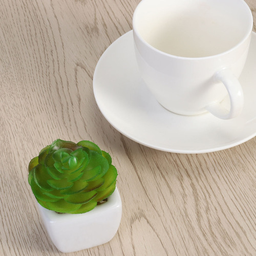 Mini Fa De Plantas Suculentas Artificiales De Color Verde En