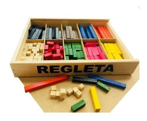 3 Regletas Matemática Lisas Madera Cuisenaire 291 Pzs