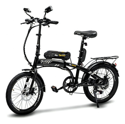 Bicicleta Elétrica Dobrável Pliage 350w Plus Two Dogs 2022 Cor Preto