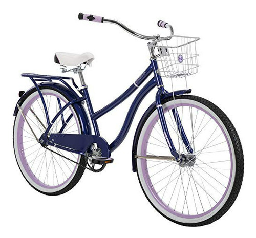 Bicicleta Cruiser Huffy Woodhaven, Cesta Y Portaequipaje.