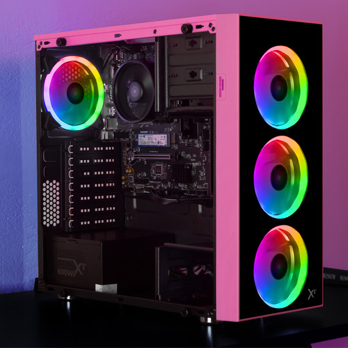 Xtreme Pc Gaming Amd Radeon 780m Ryzen 7 8700g 32gb Ddr5 Ssd 1tb Wifi Dragonfly Pink