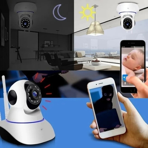 Câmera Robozinho Segurança Wi-fi 3 Antenas Kit 4 Câmeras