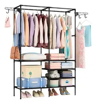 Comprar Closet Aberto Organizador De Roupas Roupeiro Arara 2 Colunas